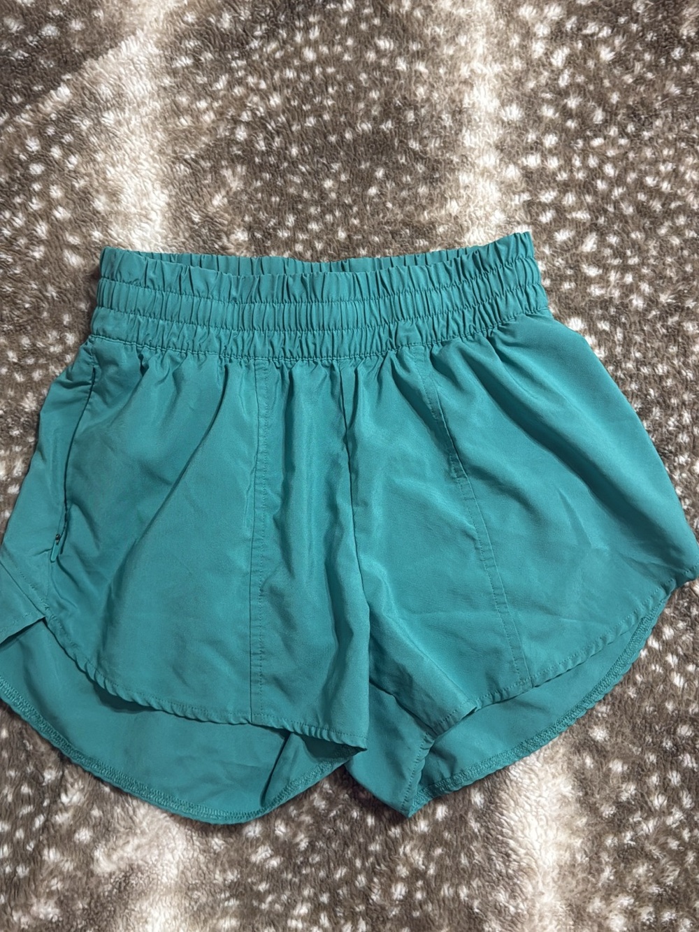 Lightweight Sea Green Women's Elastic-Waist Shorts